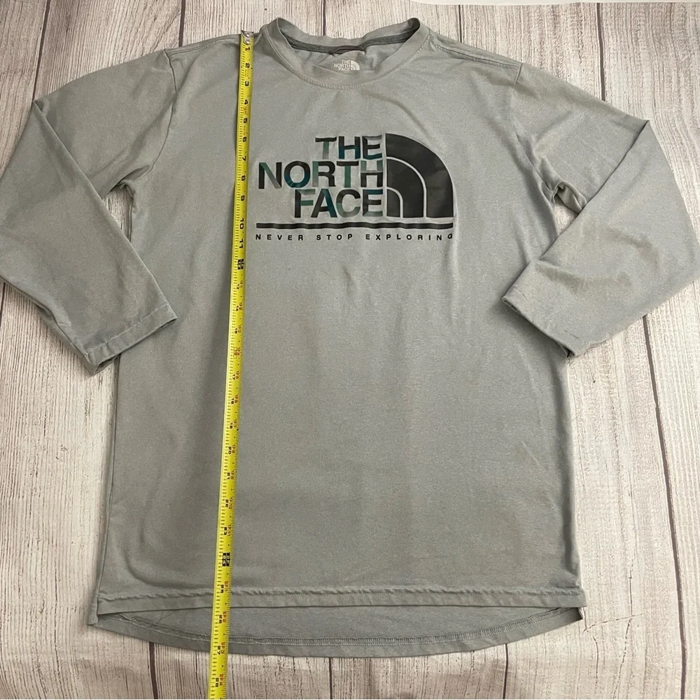THE NORTH FACE Men's Gray Active Fit Half Dome Long Sleeve T-Shirt Size Large